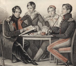 诺夫斯基兄弟肖像，1825年。 作者 卡尔·冯·汉佩尔恩