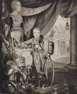 皇太子亚历山大·尼古拉耶维奇（Alexander Nikolayevich）的肖像1818-1881年，1827年。 作者 卡尔·冯·汉佩尔恩