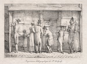 Delpech平版印刷店，c。 1818年。 作者 卡尔·韦尔内