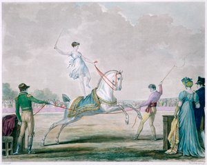 马戏团马匹练习，c1818-1836 作者 卡尔·韦尔内