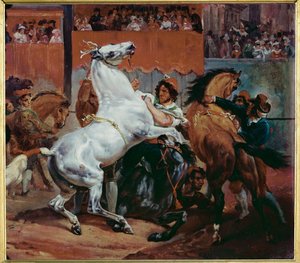 赛马开始（布面油画）