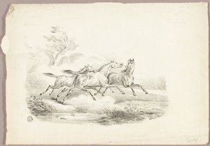 三匹马在奔跑 作者 卡尔·韦尔内