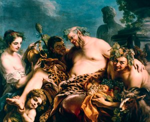 醉西勒努斯（Drunken Silenus），1747年。 作者 卡尔·范·卢