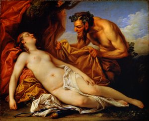 木星和Antiope，c1753 作者 卡尔·范·卢