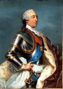 路易十五 (1710 - 1774) 的肖像。 Carle Van Loo (1705 - 1765) 的绘画。 作者 卡尔·范·卢