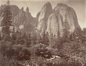 大教堂的岩石和尖顶，约1872年，约1876年印刷。
