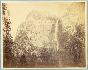 波霍诺、新娘面纱、优胜美地 作者 Carleton E. Watkins