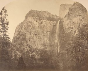 Pohono，新娘面纱，900英尺，优胜美地，1861年。