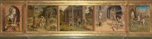 La Madonna的Predella della Rondine燕子的圣母（1490年后） 作者 卡洛·克里维利（Carlo Crivelli）