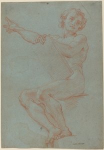 坐着的人拿着一块碑 作者 卡洛·马拉塔（Carlo Maratta）