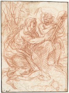 抹大拉的马利亚崇拜十字架 作者 卡洛·马拉塔（Carlo Maratta）