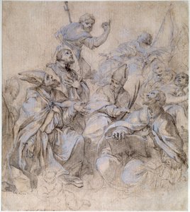 罗马Santa Maria del Popolo教堂的壁画草图。 作者 卡洛·马拉塔（Carlo Maratta）