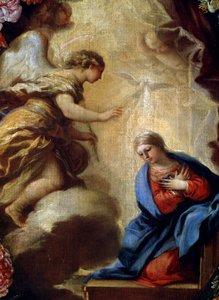 17世纪或18世纪初的《花朵报喜》细节 作者 卡洛·马拉塔（Carlo Maratta）