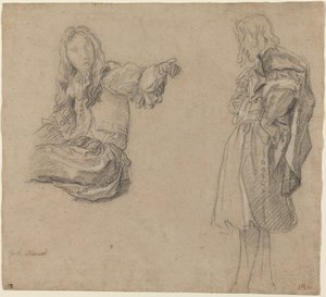 两名身着精心设计的服装的男子 作者 卡洛·马拉塔（Carlo Maratta）