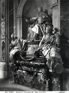 Monument to Pope Innocent XI, c.1697 (marble) 作者 卡罗·马拉塔或马拉蒂