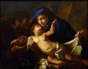 圣洁的家庭》by Maratta, Carlo (1625-1713).布面油画，17世纪末，萨拉托夫国家A.拉迪什切夫艺术博物馆，萨拉托夫