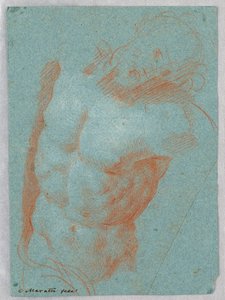 绘画，《死去基督的躯干》，1650-1700 年 作者 卡洛·马拉蒂（Carlo Maratti）