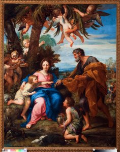 在飞往埃及的途中休息 Carlo Maratti 绘画（1625-1713）