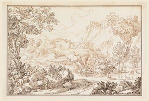素描，风景，1770-86 年