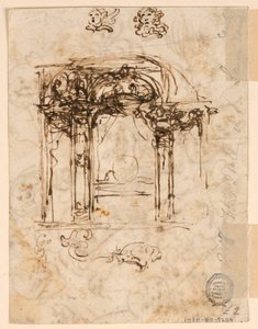 素描，头部研究，1760-80 年 作者 卡洛·马尔基奥尼