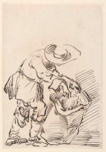 绘画，劳动农民，1728-78 年 作者 卡洛·马尔基奥尼