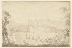 寺院接待贵宾的景色 作者 卡洛·马尔基奥尼