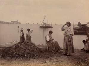 基奥贾，在码头下，c。 1870。