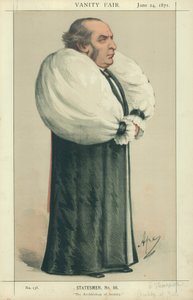 汤姆森博士，约克大主教，社会大主教，1871年6月24日，名利场卡通 作者 卡罗佩莱格里尼