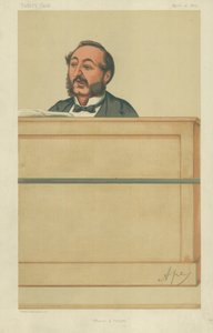 Mr Ira D Sankey，赞美和祈祷，1875年4月10日，名利场漫画 作者 卡罗佩莱格里尼