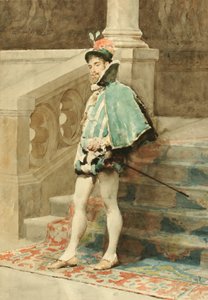 一个宫廷官员的研究》，1877年。 作者 卡罗·兰达尼尼