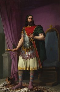 埃吉卡，西哥特国王，1853年 作者 Carlos María Esquivel y Rivas