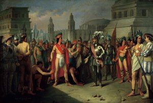 1856年Hernan Cortes军队对Guatimocin的监禁