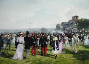 奥特伊比赛的结束，c.1893（布面油画）