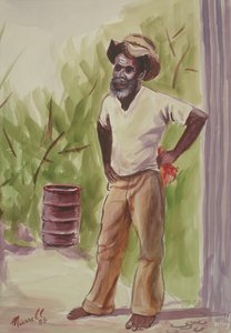 Breaktime，1989（wc on paper）