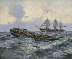 1895年美国护卫舰宪法与HMS Guerriere之间的合作