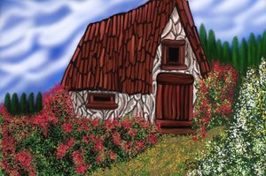 春天的乡村小屋