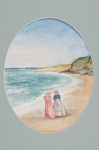 Anne＆Henrietta漫步到海边，2006年（纸上写着）