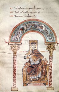 来自Seville的Isidore的Etymologiae的CCII fol.91v Apollo Medicus女士