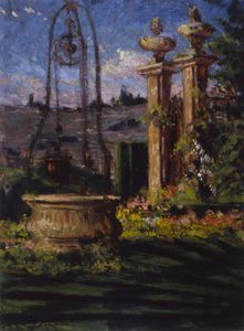 在帕尔米耶里别墅的花园里，1910年。