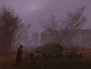 黄昏漫步，1830-1835年 作者 卡斯珀·大卫·弗里德里希（Caspar David Friedrich）