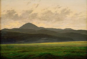 波西米亚的山地景观 作者 卡斯珀·大卫·弗里德里希（Caspar David Friedrich）
