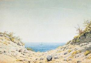 查看通过切入大海的银行 作者 卡斯珀·大卫·弗里德里希（Caspar David Friedrich）