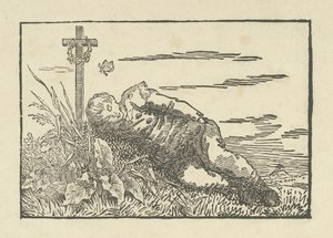 男孩睡在坟墓上，1802年 作者 卡斯珀·大卫·弗里德里希（Caspar David Friedrich）