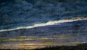 多云的傍晚天空 作者 卡斯珀·大卫·弗里德里希（Caspar David Friedrich）