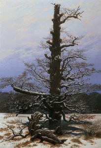 在雪中的橡树。 1829 作者 卡斯珀·大卫·弗里德里希（Caspar David Friedrich）