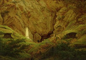 古代英雄的坟墓，1812年 作者 卡斯珀·大卫·弗里德里希（Caspar David Friedrich）