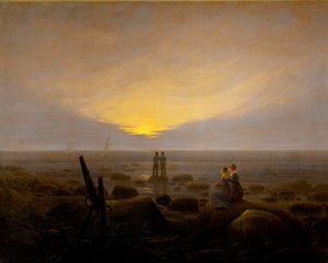 海上日出 作者 卡斯珀·大卫·弗里德里希（Caspar David Friedrich）