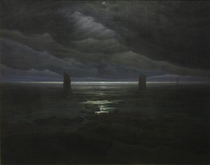 月光下的海滨 作者 卡斯珀·大卫·弗里德里希（Caspar David Friedrich）