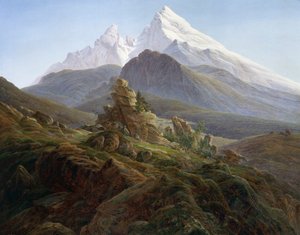 瓦兹曼（布面油画） 作者 卡斯珀·大卫·弗里德里希（Caspar David Friedrich）