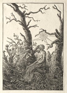 1803年，裸树之间有蜘蛛网的女人。 作者 卡斯珀·大卫·弗里德里希（Caspar David Friedrich）